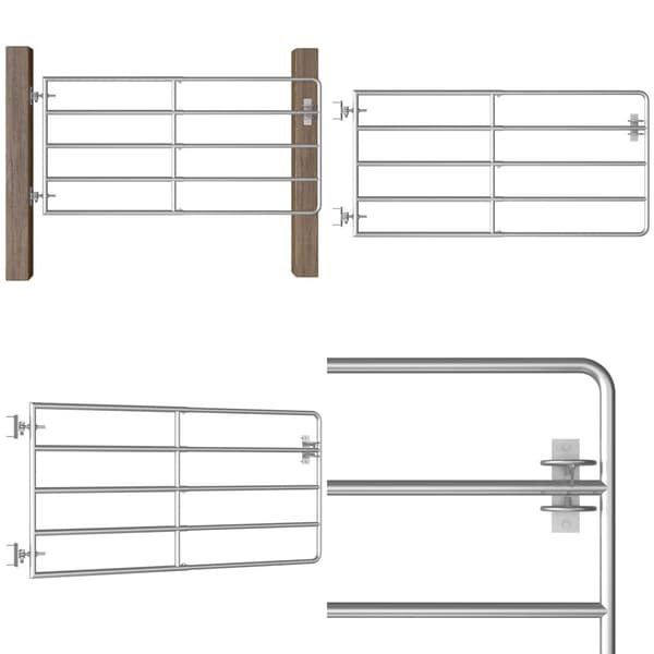 Markport 5 dele (95-170)x90 cm stål sølvfarvet - Markport - Markporte - Home & Living