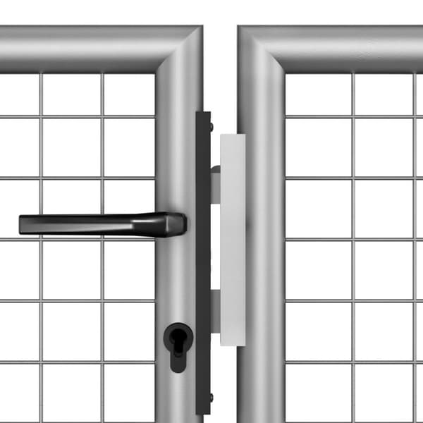 Puutarhaportti galvanoitu teräs 415x125 cm hopea - Puutarhaportti - Puutarhaportit - Home & Living