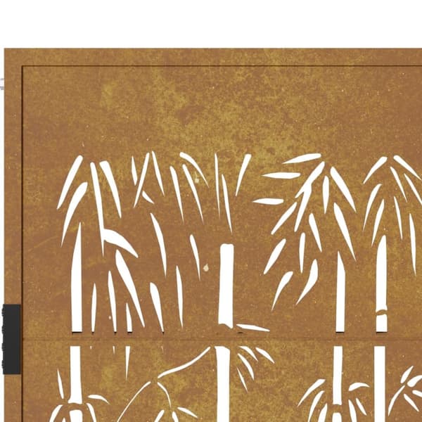 Puutarhaportti 105x155 cm corten teräs bambukuvio - Aitaportti - Aitaportit - Home & Living