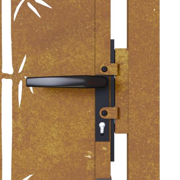 Puutarhaportti 105x155 cm corten teräs bambukuvio - Aitaportti - Aitaportit - Home & Living