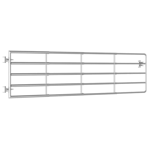 Marklåge 5 dele (115-300)x90 cm stål sølvfarvet - Markport - Markporte - Home & Living