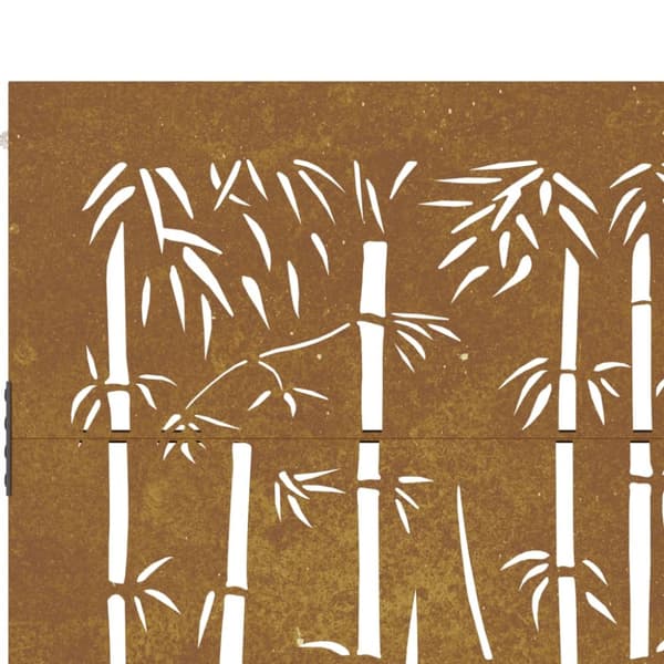 Puutarhaportti 85x150 cm corten teräs bambukuvio - Puutarhaportti - Puutarhaportit - Home & Living