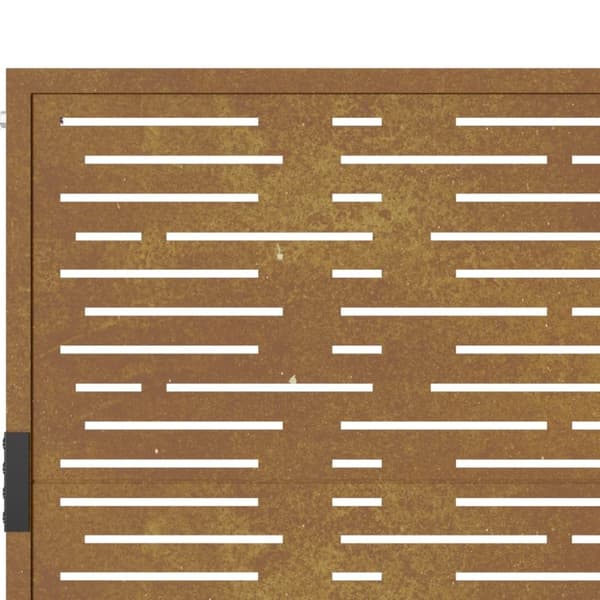 Puutarhaportti 105x155 cm corten teräs raitakuvio - Aitaportti - Aitaportit - Home & Living