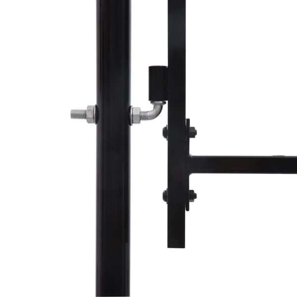 hegnslåge med spydtop stål 1 x 1,75 m sort