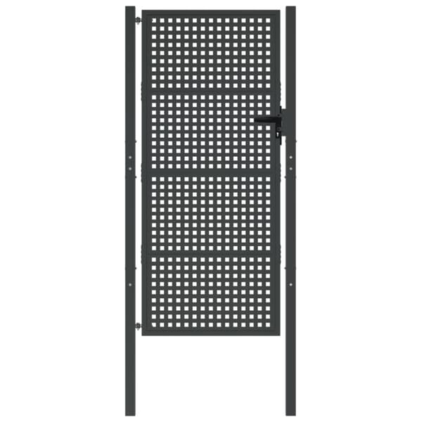Puutarhaportti antrasiitti 105x225 cm teräs