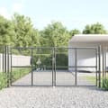 Miniatyrbillede 1 af 7: gitterlåge til havehegn 300x175 cm galvaniseret stål mørkegrå