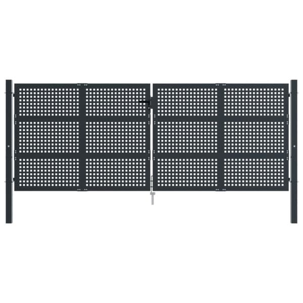 Puutarhaportti antrasiitti 400x175 cm teräs