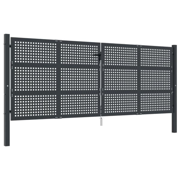 Puutarhaportti antrasiitti 400x175 cm teräs