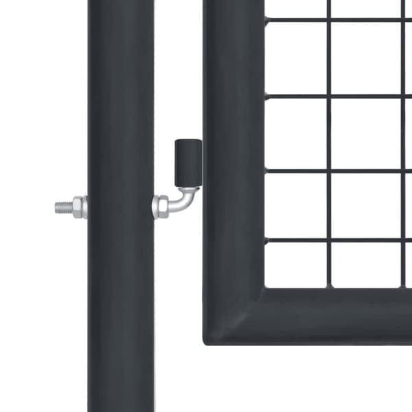 havelåge i trådnet 100x225 cm galvaniseret stål grå