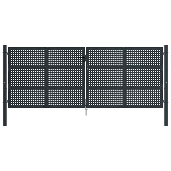 Puutarhaportti antrasiitti 400x200 cm teräs