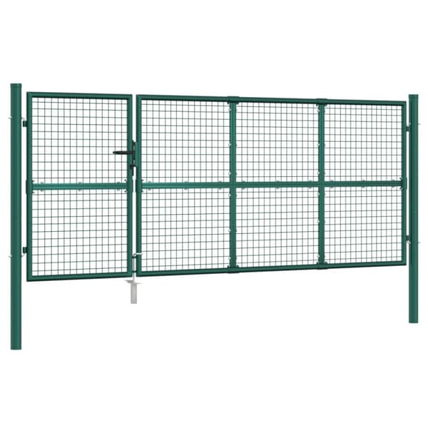 Puutarhan verkkoportti vihreä 350x175 cm galvanoitu teräs