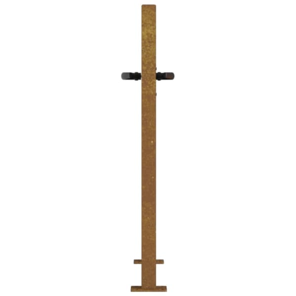 Puutarhaportti 105x105 cm corten teräs bambukuvio