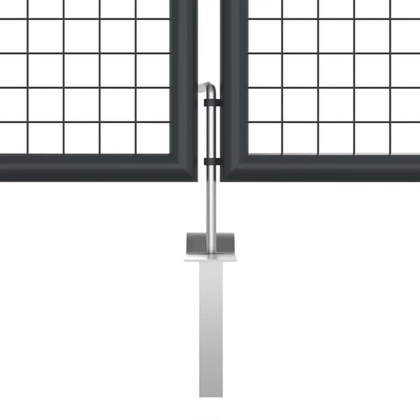 havelåge i trådnet galvaniseret stål 400 x 175 cm grå