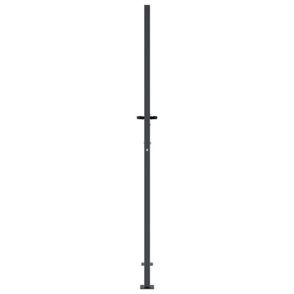 havelåge 105x180 cm stål græsdesign antracitgrå