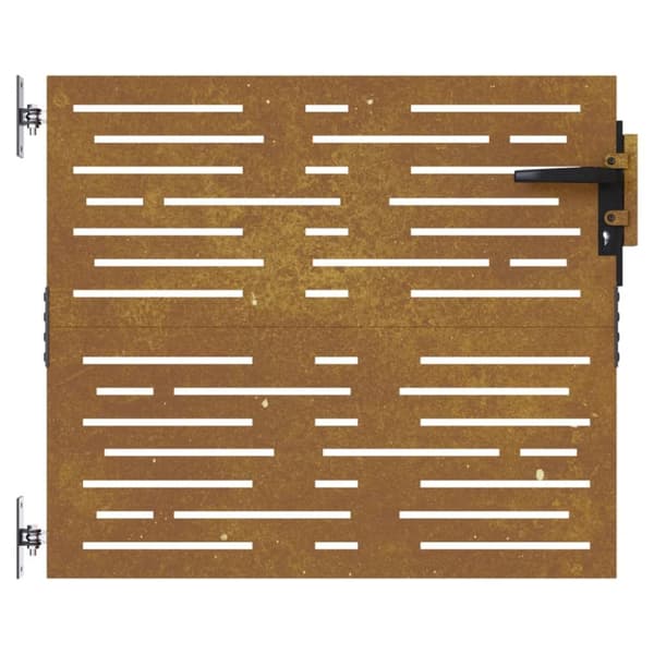 Puutarhaportti 85x100 cm corten teräs raitakuvio
