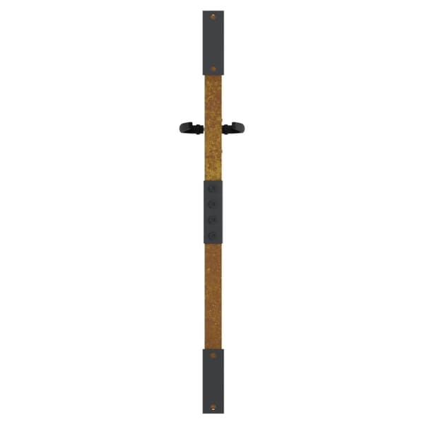 Puutarhaportti 85x100 cm corten teräs raitakuvio
