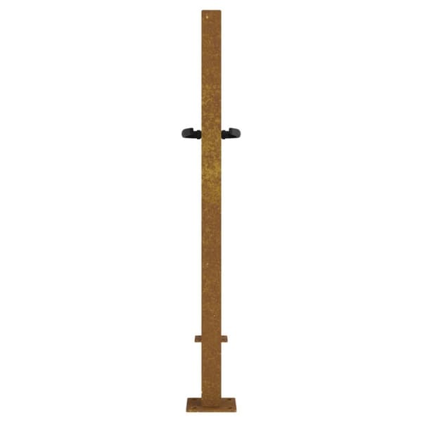 Puutarhaportti 105x105 cm corten teräs bambukuvio