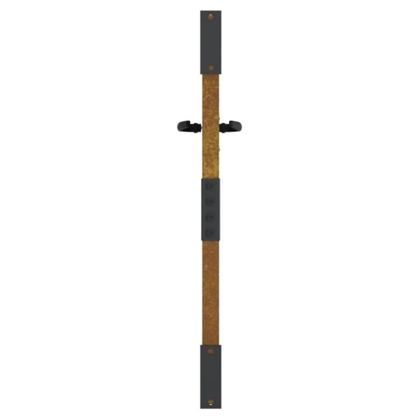 Puutarhaportti 85x75 cm corten teräs bambukuvio