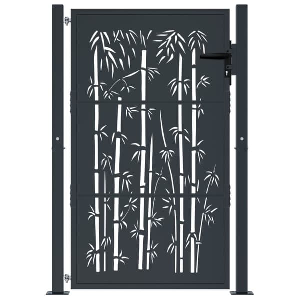 havelåge 105x155 cm stål bambusdesign antracitgrå