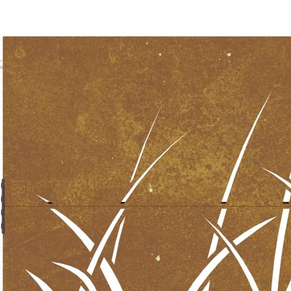 Puutarhaportti 105x105 cm corten teräs ruohokuvio