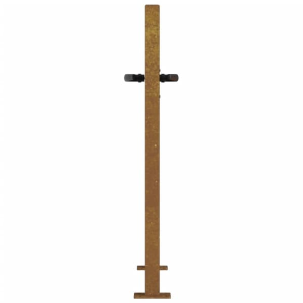 Puutarhaportti 105x80 cm corten teräs bambukuvio