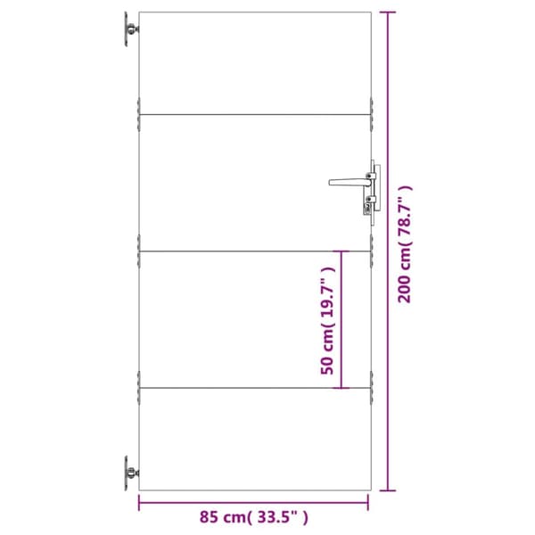 havelåge 85x200 cm cortenstål