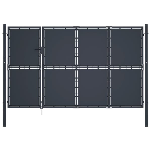 Trädgårdsgrind stål 350x150 cm antracit