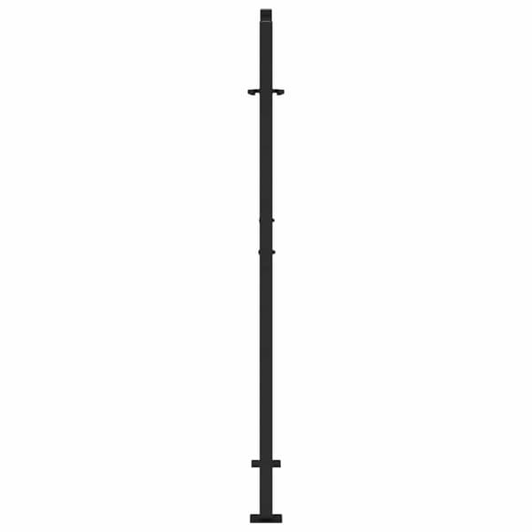 vidaXL Trädgårdsgrind svart 105x155 cm stålvågsdesign