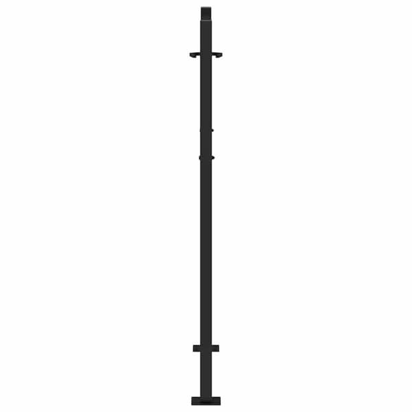 vidaXL Hageport svart 105x130 cm stål flammedesign