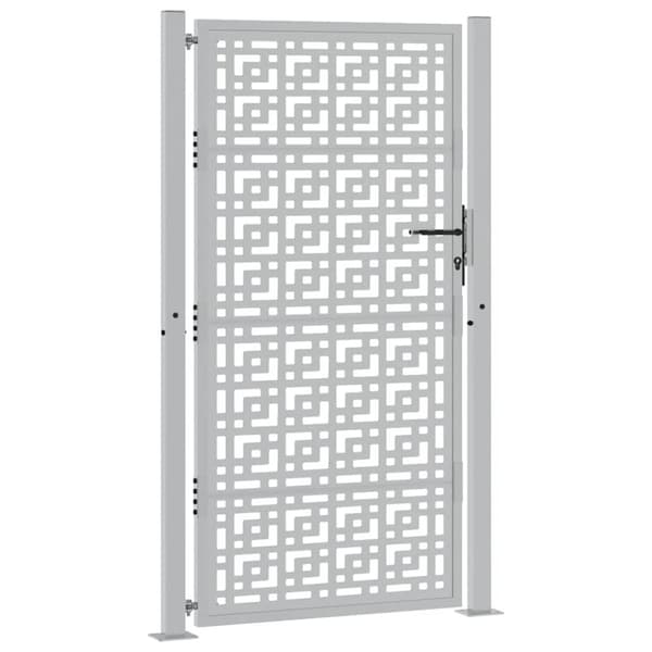vidaXL Hageport 105x180 cm oksidert stål kryssdesign