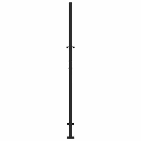vidaXL Hageport svart 105x180 cm stål flammedesign