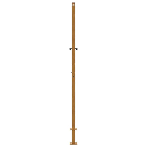 vidaXL Hageport 105x180 cm oksidert stål bladdesign