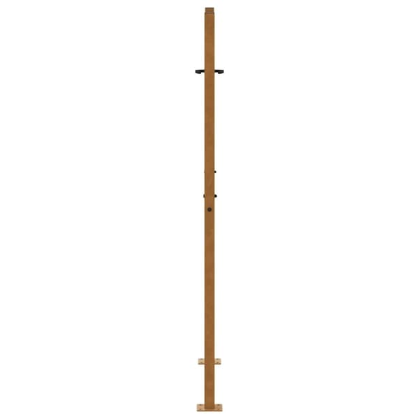 vidaXL Hageport 105x155 cm oksidert stål spordesign