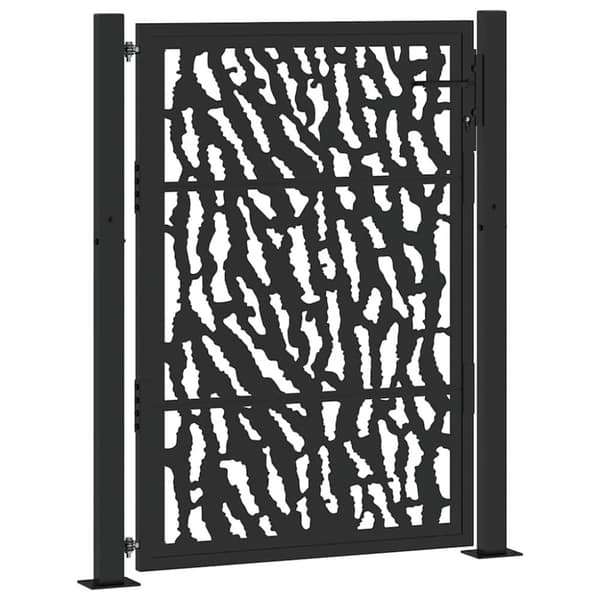 vidaXL Hageport svart 105x130 cm stål spordesign