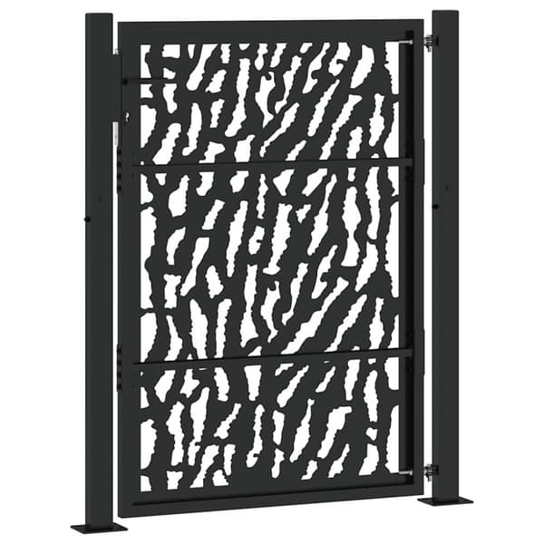 vidaXL Hageport svart 105x130 cm stål spordesign