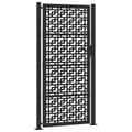 Miniatyrbilde 3 av 10: vidaXL Hageport svart 105x205 cm stål kryssdesign