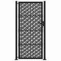 Miniatyrbilde 4 av 10: vidaXL Hageport svart 105x205 cm stål kryssdesign