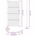 Miniatyrbilde 10 av 10: vidaXL Hageport svart 105x205 cm stål kryssdesign
