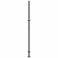 Miniatyrbilde 6 av 10: vidaXL Hageport svart 105x205 cm stål bladdesign