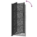 Miniatyrbilde 8 av 10: vidaXL Hageport svart 105x205 cm stål bladdesign