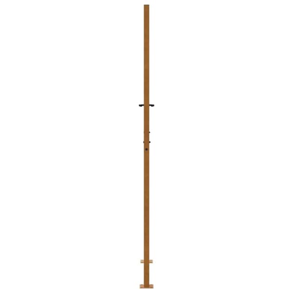 vidaXL Hageport 105x205 cm oksidert stål kryssdesign