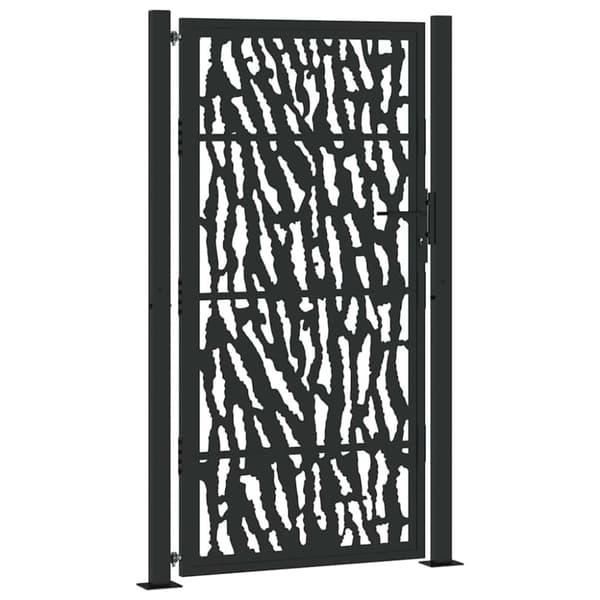 vidaXL Hageport svart 105x180 cm stål spordesign