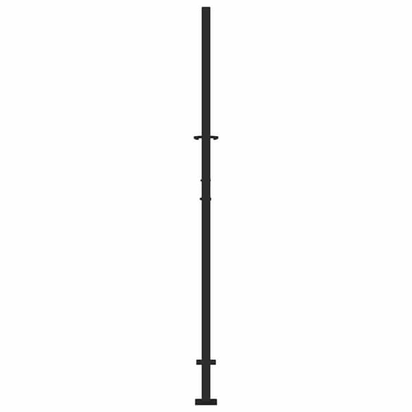 vidaXL Hageport svart 105x180 cm stål spordesign