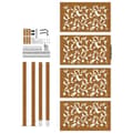Miniatyrbilde 6 av 11: vidaXL Hageport 105x205 cm oksidert stål bladdesign