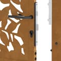Miniatyrbilde 11 av 11: vidaXL Hageport 105x205 cm oksidert stål bladdesign