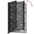 Miniatyrbilde 8 av 10: vidaXL Hageport svart 105x155 cm stål spordesign