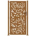 Miniatyrbilde 5 av 11: vidaXL Hageport 105x180 cm oksidert stål flammedesign