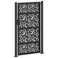 Miniatyrbilde 7 av 10: vidaXL Hageport svart 105x180 cm stål bladdesign