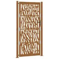Miniatyrbilde 3 av 11: vidaXL Hageport 105x205 cm oksidert stål spordesign