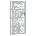 Miniatyrbilde 4 av 11: vidaXL Hageport 105x205 cm oksidert stål spordesign